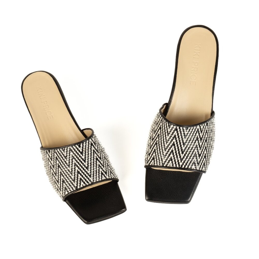 Brand New: Black Chevron Mule/Slide